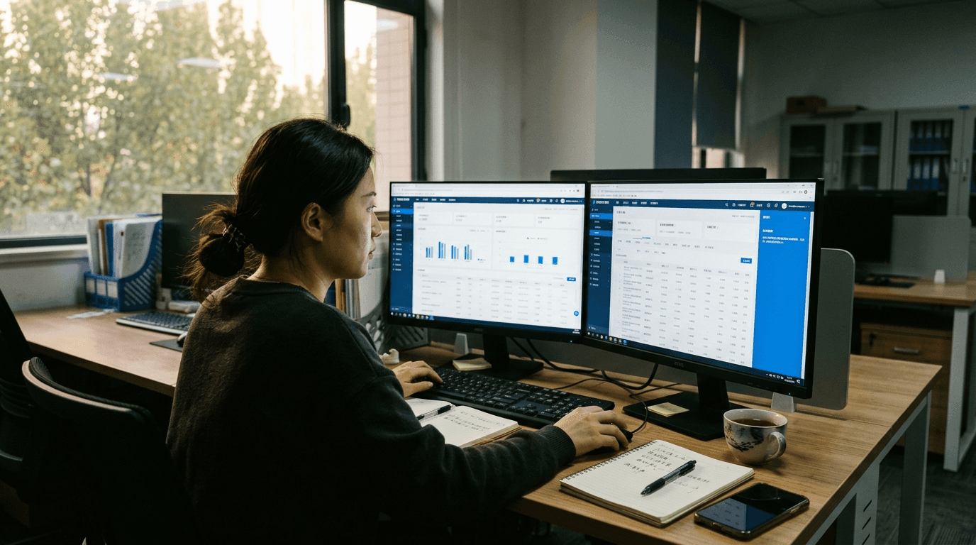 A media buying dashboard showing Chinese platform campaigns and live performance data