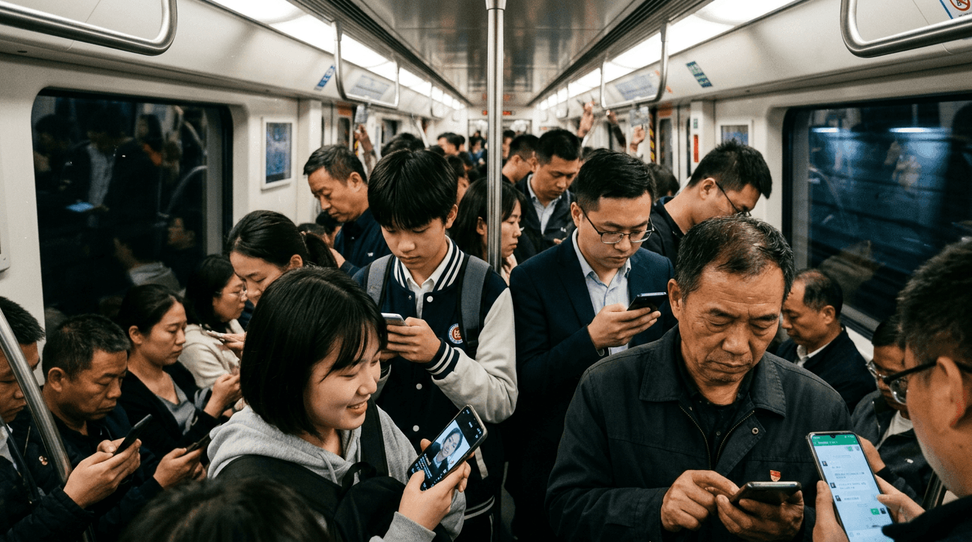 A grid of Chinese eCommerce and social platforms on phone screens